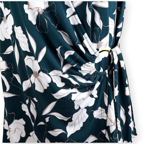 BEACON Jai Floral 3/4 Sleeve Ring Detail Knit Top M - Picture 3 of 6